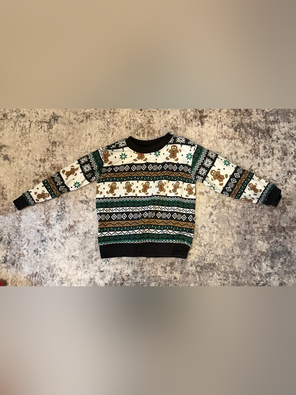 Kids' Gingerbread Holiday Print sweatshirt